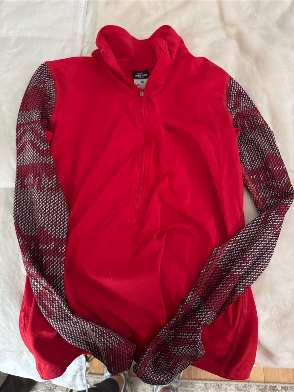 Nike Red Dri-FIT Half-Zip Pullover